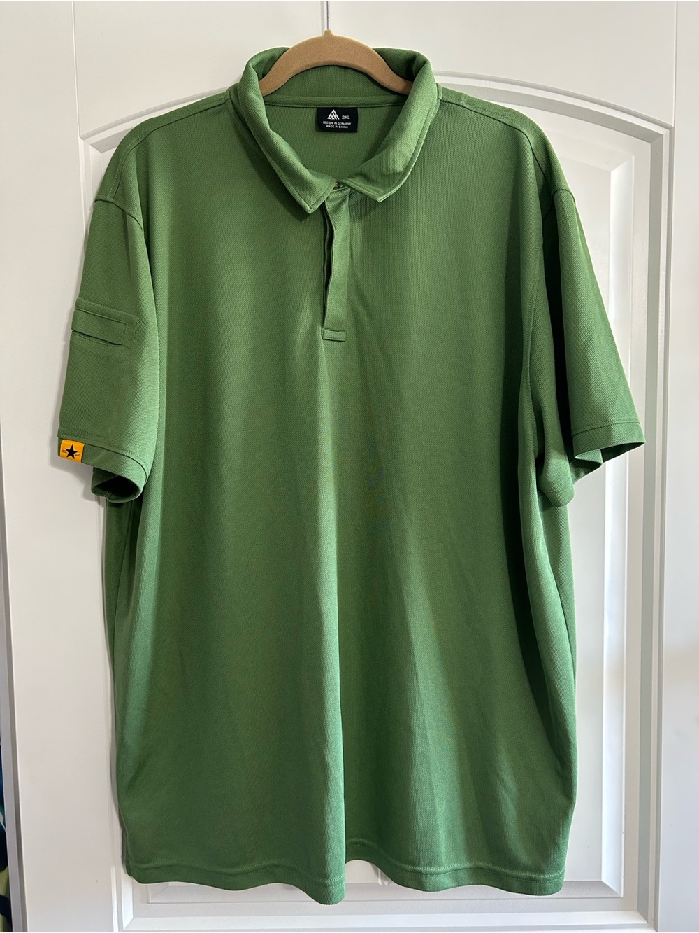 Men's Green Short-Sleeve Polo